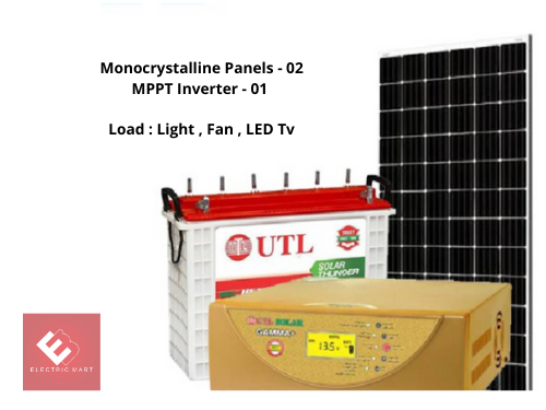 2kva MPPT UTL Combo with Mono panels